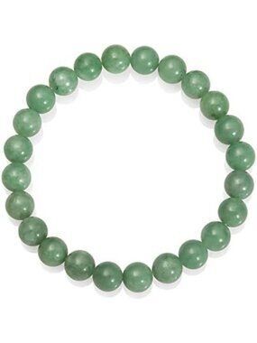 Natural Green Jade Good Fortune Stretch Bracelet for Women - Stylish & Unique